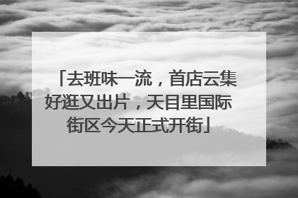 去班味一流，首店云集好逛又出片，天目里国际街区今天正式开街