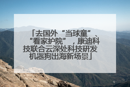 去国外“当球童”、“看家护院”，康迪科技联合云深处科技研发机器狗出海新场景