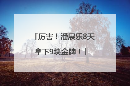 厉害！潘展乐8天拿下9块金牌！