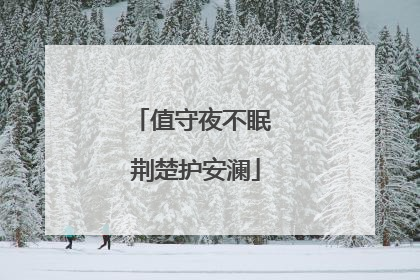 值守夜不眠 荆楚护安澜