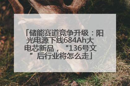 储能赛道竞争升级：阳光电源下线684Ah大电芯新品，“136号文”后行业将怎么走