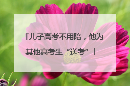 儿子高考不用陪，他为其他高考生“送考”