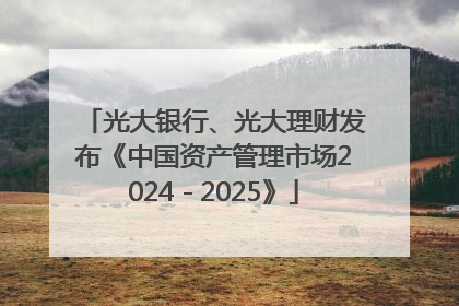 光大银行、光大理财发布《中国资产管理市场2024－2025》