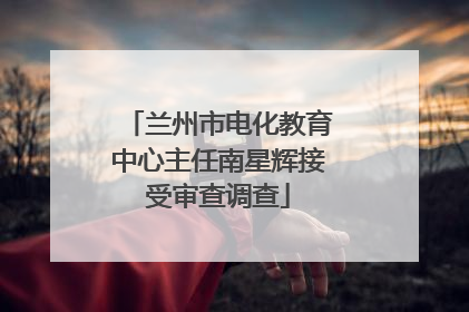 兰州市电化教育中心主任南星辉接受审查调查