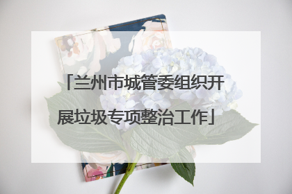 兰州市城管委组织开展垃圾专项整治工作