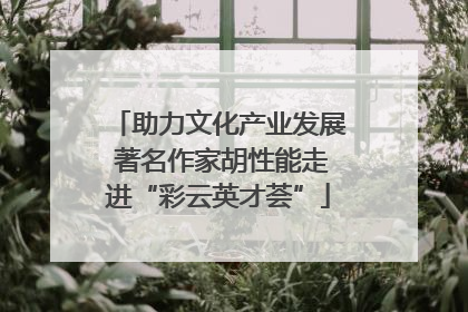 助力文化产业发展 著名作家胡性能走进“彩云英才荟”
