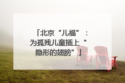 北京“儿福”：为孤残儿童插上“隐形的翅膀”