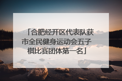 合肥经开区代表队获市全民健身运动会五子棋比赛团体第一名