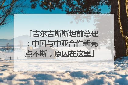 吉尔吉斯斯坦前总理：中国与中亚合作新亮点不断，原因在这里