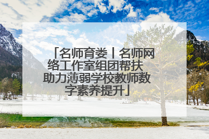 名师育娄丨名师网络工作室组团帮扶 助力薄弱学校教师数字素养提升