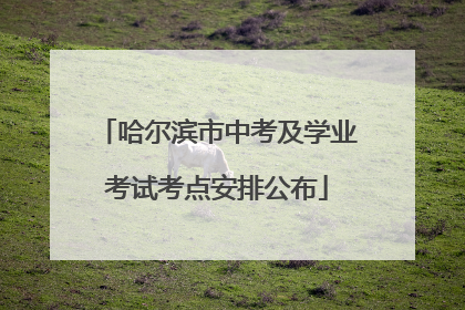 哈尔滨市中考及学业考试考点安排公布