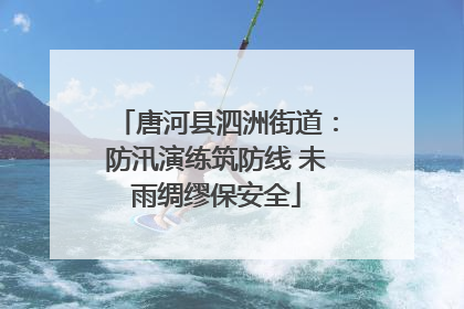 唐河县泗洲街道：防汛演练筑防线 未雨绸缪保安全