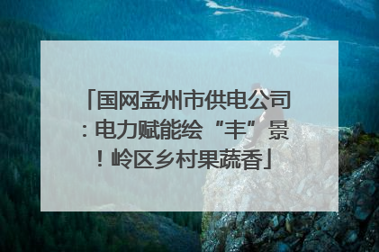 国网孟州市供电公司：电力赋能绘“丰”景！岭区乡村果蔬香