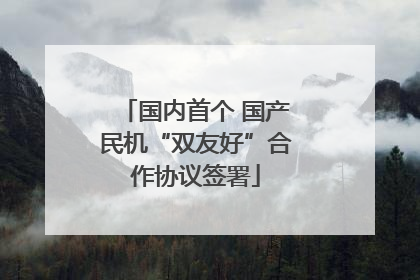 国内首个 国产民机“双友好”合作协议签署