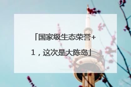 国家级生态荣誉+1，这次是大陈岛
