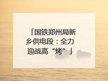 国铁郑州局新乡供电段：全力迎战高“烤”