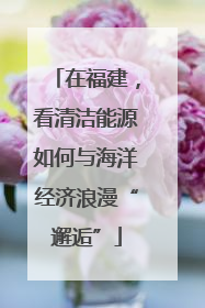 在福建，看清洁能源如何与海洋经济浪漫“邂逅”