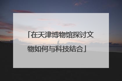 在天津博物馆探讨文物如何与科技结合