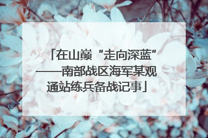 在山巅“走向深蓝”——南部战区海军某观通站练兵备战记事