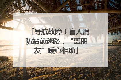 导航故障！盲人消防站前迷路，“蓝朋友”暖心相助