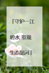 守护一江碧水 重现生态韶河