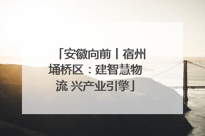 安徽向前丨宿州埇桥区：建智慧物流 兴产业引擎
