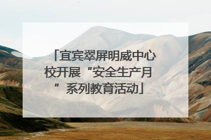 宜宾翠屏明威中心校开展“安全生产月”系列教育活动