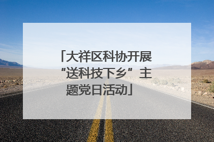 大祥区科协开展“送科技下乡”主题党日活动