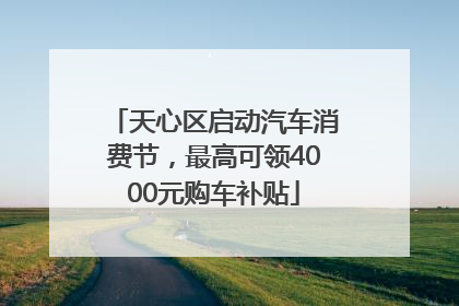 天心区启动汽车消费节，最高可领4000元购车补贴