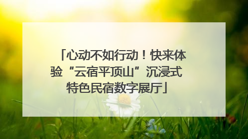 心动不如行动！快来体验“云宿平顶山”沉浸式特色民宿数字展厅
