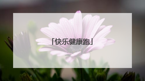 快乐健康跑