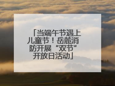 当端午节遇上儿童节！岳麓消防开展“双节”开放日活动