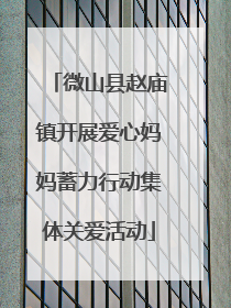 微山县赵庙镇开展爱心妈妈蓄力行动集体关爱活动