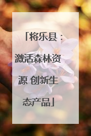 将乐县：激活森林资源 创新生态产品