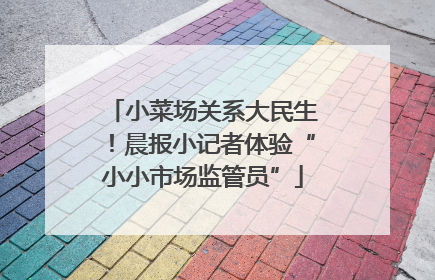 小菜场关系大民生！晨报小记者体验“小小市场监管员”