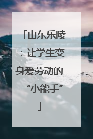 山东乐陵：让学生变身爱劳动的“小能手”