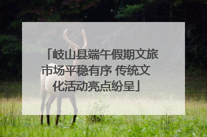 岐山县端午假期文旅市场平稳有序 传统文化活动亮点纷呈