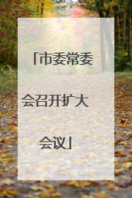 市委常委会召开扩大会议