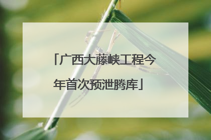 广西大藤峡工程今年首次预泄腾库