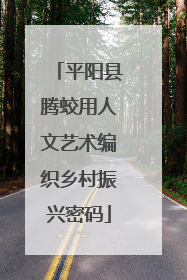 平阳县腾蛟用人文艺术编织乡村振兴密码