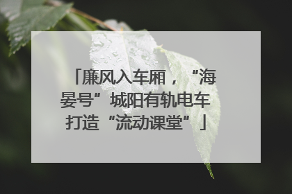 廉风入车厢，“海晏号”城阳有轨电车打造“流动课堂”