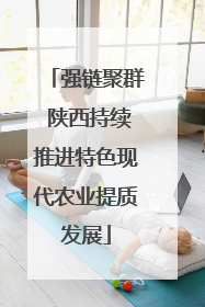 强链聚群 陕西持续推进特色现代农业提质发展