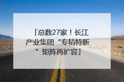 总数27家！长江产业集团“专精特新”矩阵再扩容