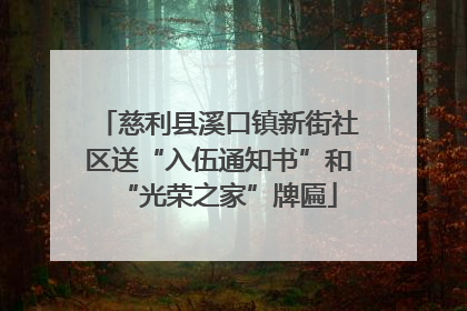 慈利县溪口镇新街社区送“入伍通知书”和“光荣之家”牌匾