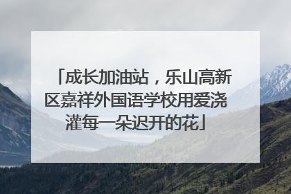 成长加油站，乐山高新区嘉祥外国语学校用爱浇灌每一朵迟开的花