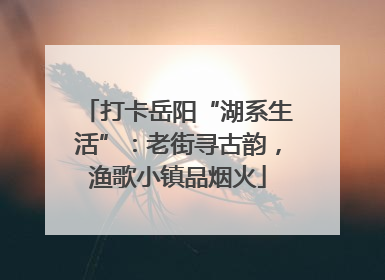 打卡岳阳“湖系生活”：老街寻古韵，渔歌小镇品烟火