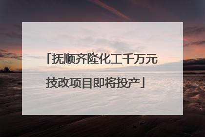 抚顺齐隆化工千万元技改项目即将投产
