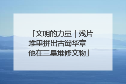 文明的力量｜残片堆里拼出古蜀华章 他在三星堆修文物