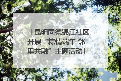 昆明同德锦江社区开展“粽情端午 邻里共融”主题活动