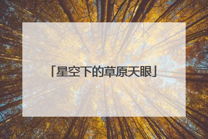 星空下的草原天眼